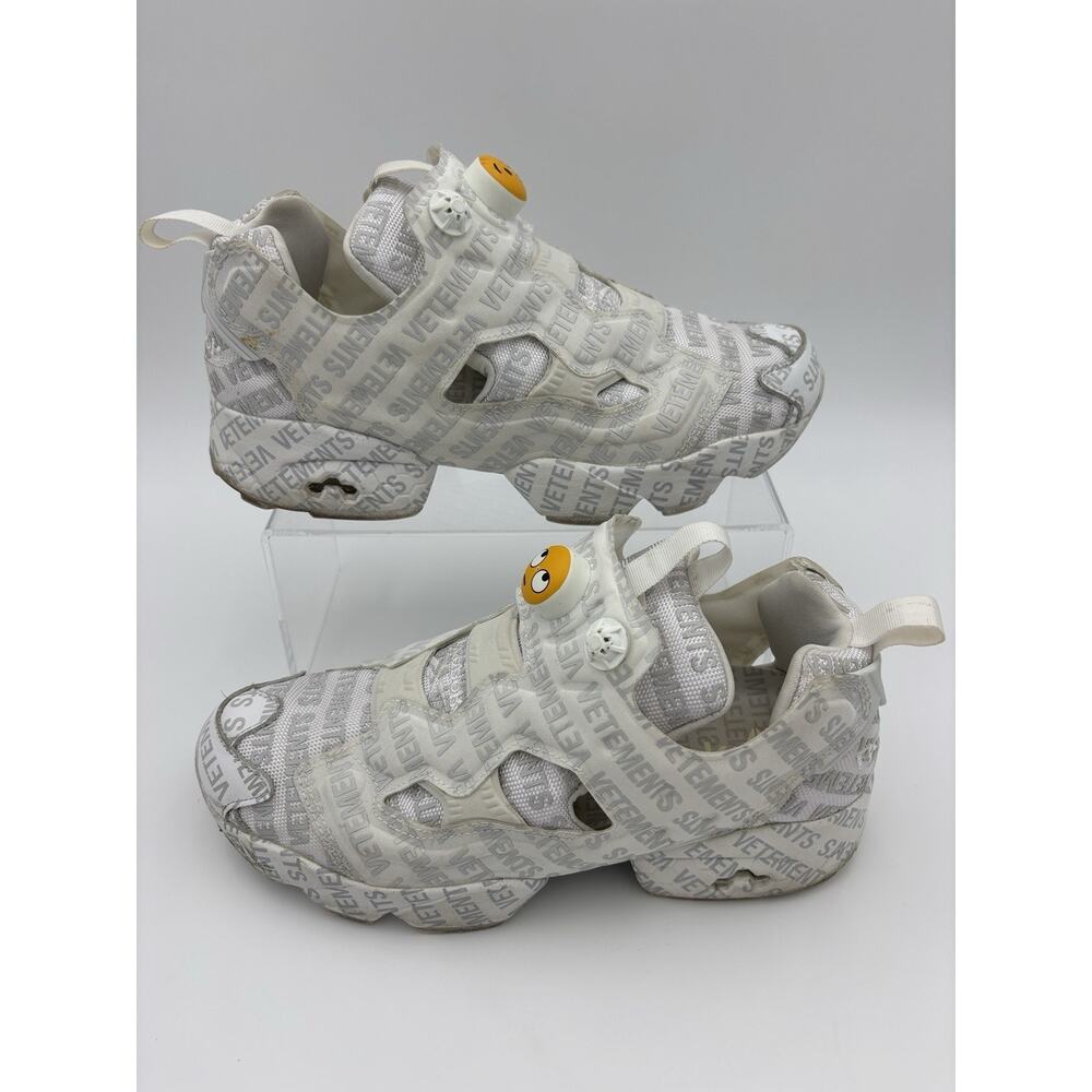 Vetements x Reebok Instapump Fury OG Emoji Sneakers White Print Size 7 Pumps
